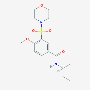 molecular formula C16H24N2O5S B4724133 N-(sec-butyl)-4-methoxy-3-(4-morpholinylsulfonyl)benzamide 