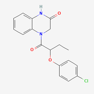 molecular formula C18H17ClN2O3 B4724164 4-[2-(4-chlorophenoxy)butanoyl]-3,4-dihydro-2(1H)-quinoxalinone 