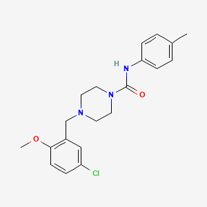 molecular formula C20H24ClN3O2 B4724193 4-(5-chloro-2-methoxybenzyl)-N-(4-methylphenyl)-1-piperazinecarboxamide 