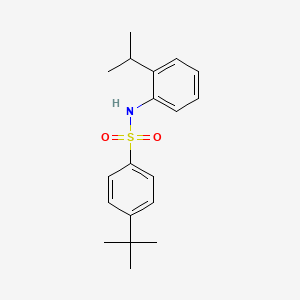 molecular formula C19H25NO2S B4724210 4-tert-butyl-N-(2-isopropylphenyl)benzenesulfonamide 