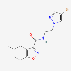 molecular formula C14H17BrN4O2 B4724220 N-[2-(4-bromo-1H-pyrazol-1-yl)ethyl]-5-methyl-4,5,6,7-tetrahydro-1,2-benzisoxazole-3-carboxamide 