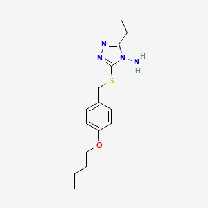 3-[(4-butoxybenzyl)thio]-5-ethyl-4H-1,2,4-triazol-4-amine