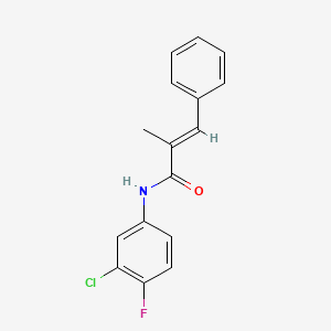 molecular formula C16H13ClFNO B4724229 N-(3-chloro-4-fluorophenyl)-2-methyl-3-phenylacrylamide 