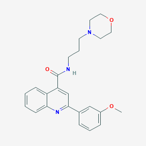 molecular formula C24H27N3O3 B4724241 2-(3-methoxyphenyl)-N-[3-(4-morpholinyl)propyl]-4-quinolinecarboxamide 