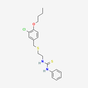 molecular formula C20H25ClN2OS2 B4724248 N-{2-[(4-butoxy-3-chlorobenzyl)thio]ethyl}-N'-phenylthiourea 