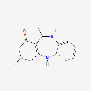 molecular formula C15H18N2O B4724287 3,11-dimethyl-2,3,4,5,10,11-hexahydro-1H-dibenzo[b,e][1,4]diazepin-1-one 