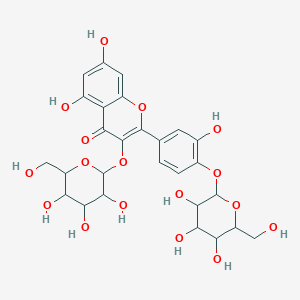 molecular formula C27H30O17 B047243 槲皮素3,4'-二葡萄糖苷 CAS No. 29125-80-2