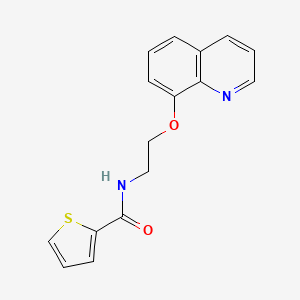 molecular formula C16H14N2O2S B4724307 N-[2-(8-quinolinyloxy)ethyl]-2-thiophenecarboxamide 