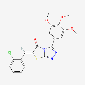 molecular formula C20H16ClN3O4S B4724325 6-(2-chlorobenzylidene)-3-(3,4,5-trimethoxyphenyl)[1,3]thiazolo[2,3-c][1,2,4]triazol-5(6H)-one 