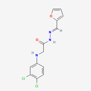 molecular formula C13H11Cl2N3O2 B4724358 2-[(3,4-dichlorophenyl)amino]-N'-(2-furylmethylene)acetohydrazide 
