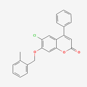 molecular formula C23H17ClO3 B4724360 6-chloro-7-[(2-methylbenzyl)oxy]-4-phenyl-2H-chromen-2-one 