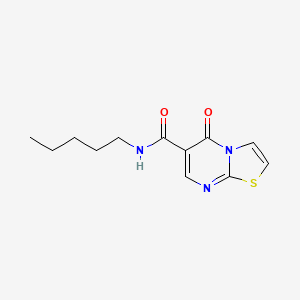 molecular formula C12H15N3O2S B4724368 5-oxo-N-pentyl-5H-[1,3]thiazolo[3,2-a]pyrimidine-6-carboxamide 