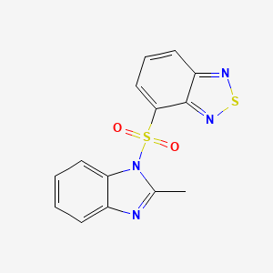 molecular formula C14H10N4O2S2 B4724403 4-[(2-methyl-1H-benzimidazol-1-yl)sulfonyl]-2,1,3-benzothiadiazole 