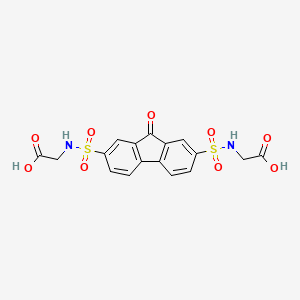 molecular formula C17H14N2O9S2 B4724408 2,2'-[(9-oxo-9H-fluorene-2,7-diyl)bis(sulfonylimino)]diacetic acid 