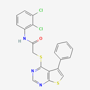 molecular formula C20H13Cl2N3OS2 B4724414 N-(2,3-dichlorophenyl)-2-[(5-phenylthieno[2,3-d]pyrimidin-4-yl)thio]acetamide 