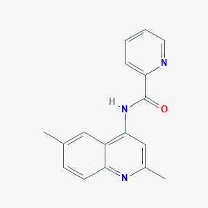 molecular formula C17H15N3O B4724447 N-(2,6-dimethyl-4-quinolinyl)-2-pyridinecarboxamide 