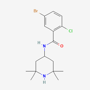 molecular formula C16H22BrClN2O B4724464 5-bromo-2-chloro-N-(2,2,6,6-tetramethyl-4-piperidinyl)benzamide 