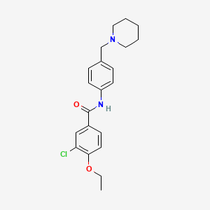 molecular formula C21H25ClN2O2 B4724507 3-chloro-4-ethoxy-N-[4-(1-piperidinylmethyl)phenyl]benzamide 
