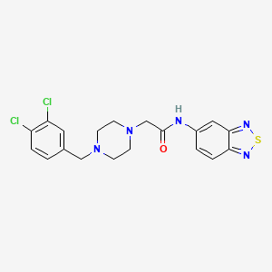 molecular formula C19H19Cl2N5OS B4724516 N-2,1,3-benzothiadiazol-5-yl-2-[4-(3,4-dichlorobenzyl)-1-piperazinyl]acetamide 