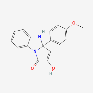 molecular formula C17H14N2O3 B4724537 2-hydroxy-3a-(4-methoxyphenyl)-3a,4-dihydro-1H-pyrrolo[1,2-a]benzimidazol-1-one 