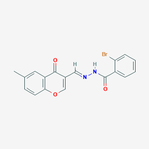 molecular formula C18H13BrN2O3 B4724557 2-bromo-N'-[(6-methyl-4-oxo-4H-chromen-3-yl)methylene]benzohydrazide 
