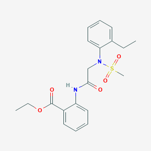 molecular formula C20H24N2O5S B4724561 ethyl 2-{[N-(2-ethylphenyl)-N-(methylsulfonyl)glycyl]amino}benzoate 