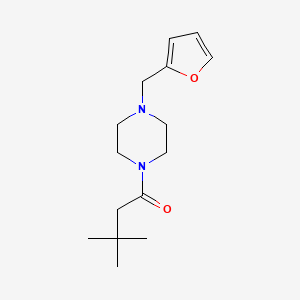 molecular formula C15H24N2O2 B4724575 1-(3,3-dimethylbutanoyl)-4-(2-furylmethyl)piperazine 