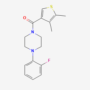 molecular formula C17H19FN2OS B4724590 1-[(4,5-dimethyl-3-thienyl)carbonyl]-4-(2-fluorophenyl)piperazine 