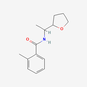 molecular formula C14H19NO2 B4724594 2-methyl-N-[1-(tetrahydro-2-furanyl)ethyl]benzamide 