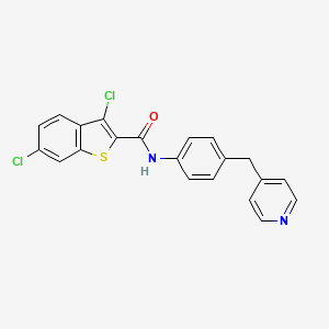 molecular formula C21H14Cl2N2OS B4724612 3,6-dichloro-N-[4-(4-pyridinylmethyl)phenyl]-1-benzothiophene-2-carboxamide 