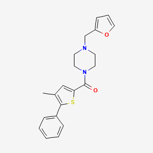 molecular formula C21H22N2O2S B4724629 1-(2-furylmethyl)-4-[(4-methyl-5-phenyl-2-thienyl)carbonyl]piperazine 