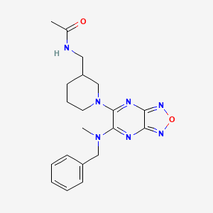 molecular formula C20H25N7O2 B4724672 N-[(1-{6-[benzyl(methyl)amino][1,2,5]oxadiazolo[3,4-b]pyrazin-5-yl}-3-piperidinyl)methyl]acetamide 