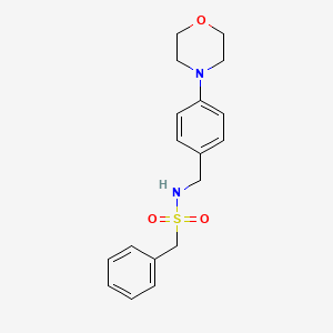 molecular formula C18H22N2O3S B4724682 N-[4-(4-morpholinyl)benzyl]-1-phenylmethanesulfonamide 