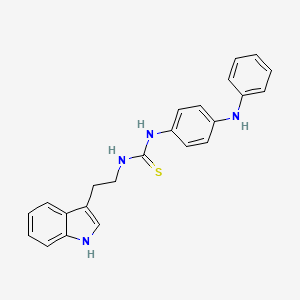 molecular formula C23H22N4S B4724692 N-(4-anilinophenyl)-N'-[2-(1H-indol-3-yl)ethyl]thiourea 