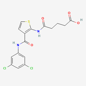 5-[(3-{[(3,5-dichlorophenyl)amino]carbonyl}-2-thienyl)amino]-5-oxopentanoic acid