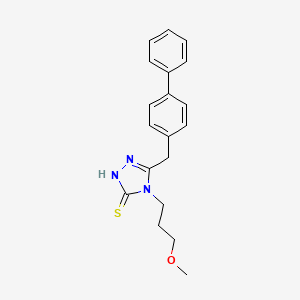 molecular formula C19H21N3OS B4724711 5-(4-biphenylylmethyl)-4-(3-methoxypropyl)-4H-1,2,4-triazole-3-thiol 