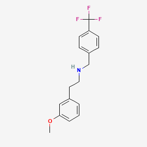 molecular formula C17H18F3NO B4724715 2-(3-methoxyphenyl)-N-[4-(trifluoromethyl)benzyl]ethanamine 