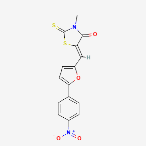 molecular formula C15H10N2O4S2 B4724725 3-methyl-5-{[5-(4-nitrophenyl)-2-furyl]methylene}-2-thioxo-1,3-thiazolidin-4-one 