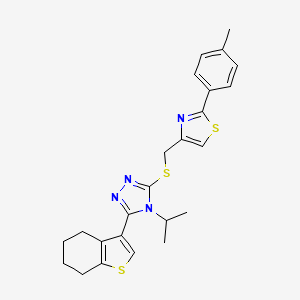 4-isopropyl-3-({[2-(4-methylphenyl)-1,3-thiazol-4-yl]methyl}thio)-5-(4,5,6,7-tetrahydro-1-benzothien-3-yl)-4H-1,2,4-triazole