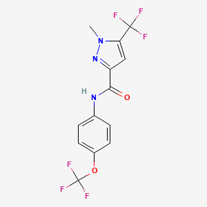 1-methyl-N-[4-(trifluoromethoxy)phenyl]-5-(trifluoromethyl)-1H-pyrazole-3-carboxamide