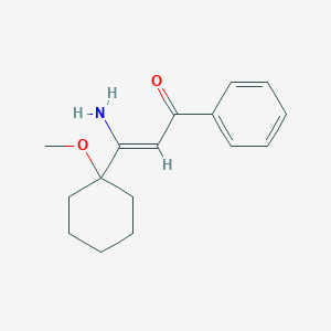 molecular formula C16H21NO2 B4724743 3-amino-3-(1-methoxycyclohexyl)-1-phenyl-2-propen-1-one 