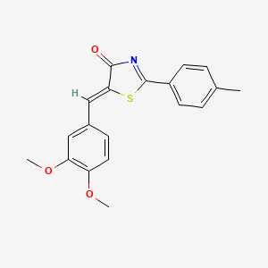 molecular formula C19H17NO3S B4724757 5-(3,4-dimethoxybenzylidene)-2-(4-methylphenyl)-1,3-thiazol-4(5H)-one 