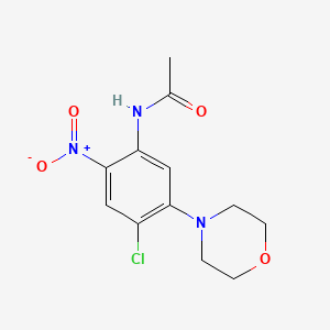 molecular formula C12H14ClN3O4 B4724810 N-[4-chloro-5-(4-morpholinyl)-2-nitrophenyl]acetamide 