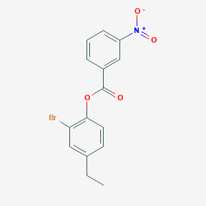 molecular formula C15H12BrNO4 B4724843 2-bromo-4-ethylphenyl 3-nitrobenzoate 
