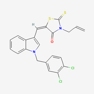 3-allyl-5-{[1-(3,4-dichlorobenzyl)-1H-indol-3-yl]methylene}-2-thioxo-1,3-thiazolidin-4-one