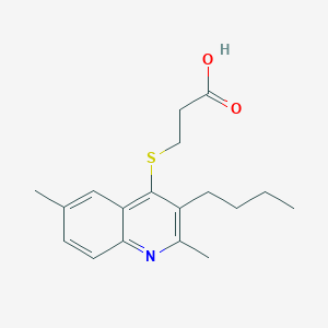 3-[(3-butyl-2,6-dimethyl-4-quinolinyl)thio]propanoic acid