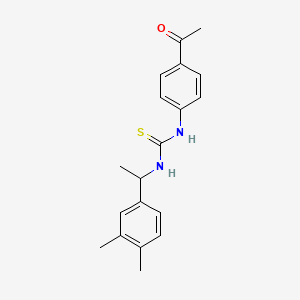 molecular formula C19H22N2OS B4724890 N-(4-acetylphenyl)-N'-[1-(3,4-dimethylphenyl)ethyl]thiourea 