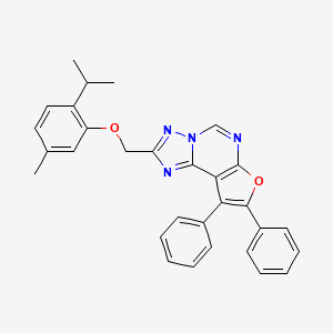 (8,9-DIPHENYLFURO[3,2-E][1,2,4]TRIAZOLO[1,5-C]PYRIMIDIN-2-YL)METHYL (2-ISOPROPYL-5-METHYLPHENYL) ETHER