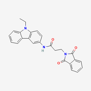 molecular formula C25H21N3O3 B4724910 3-(1,3-dioxo-1,3-dihydro-2H-isoindol-2-yl)-N-(9-ethyl-9H-carbazol-3-yl)propanamide 