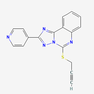 molecular formula C17H11N5S B4724918 5-(2-propyn-1-ylthio)-2-(4-pyridinyl)[1,2,4]triazolo[1,5-c]quinazoline 